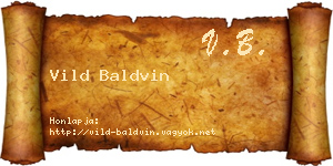 Vild Baldvin névjegykártya